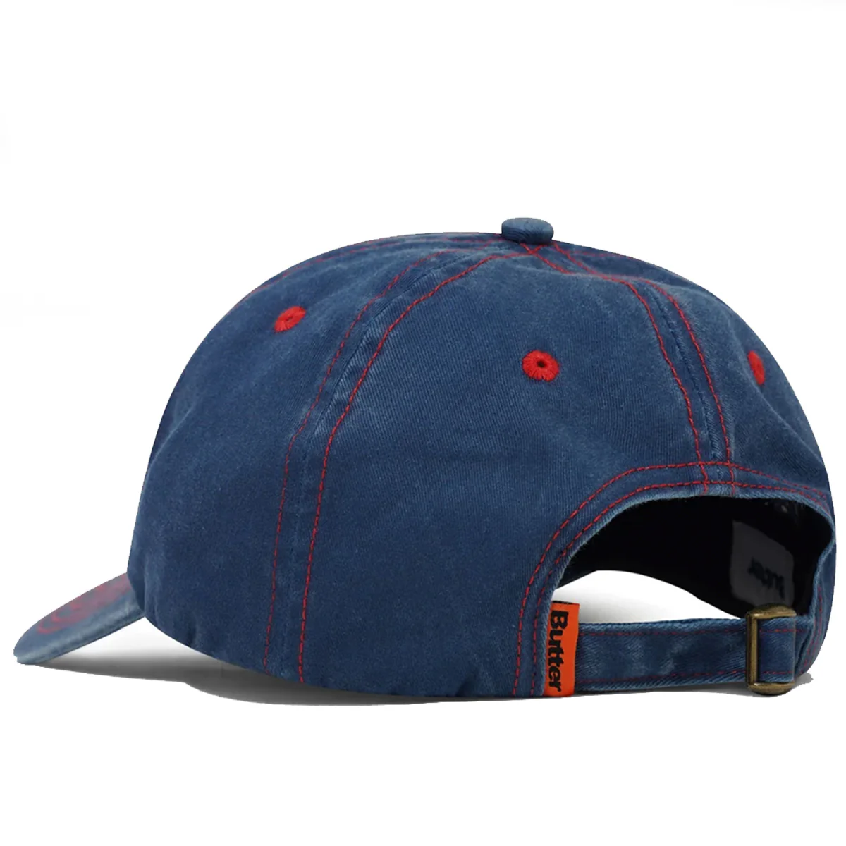 Butter Goods Rounded Logo 6 Panel Cap - Navy - Image 2