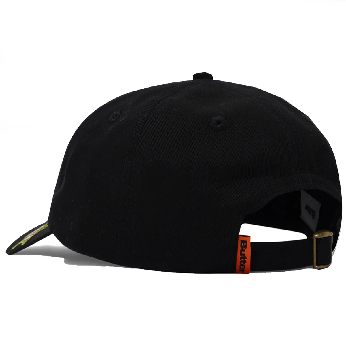 Butter Goods Stars 6 Panel Cap - Black - Image 2