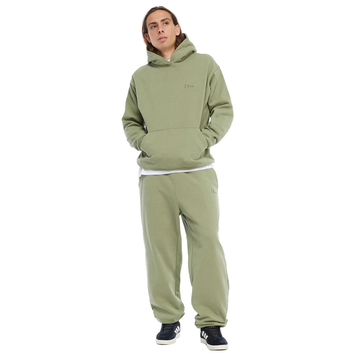 Dime Classic Small Logo Sweatpants - Warm Khaki - Image 3