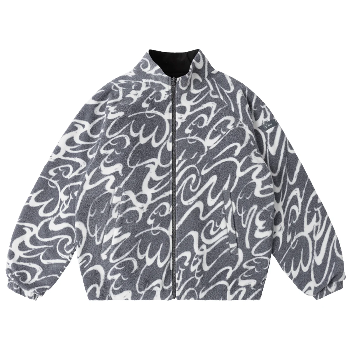 Dime Reversible Chilling Fleece Jacket - Grey/Black - Image 2