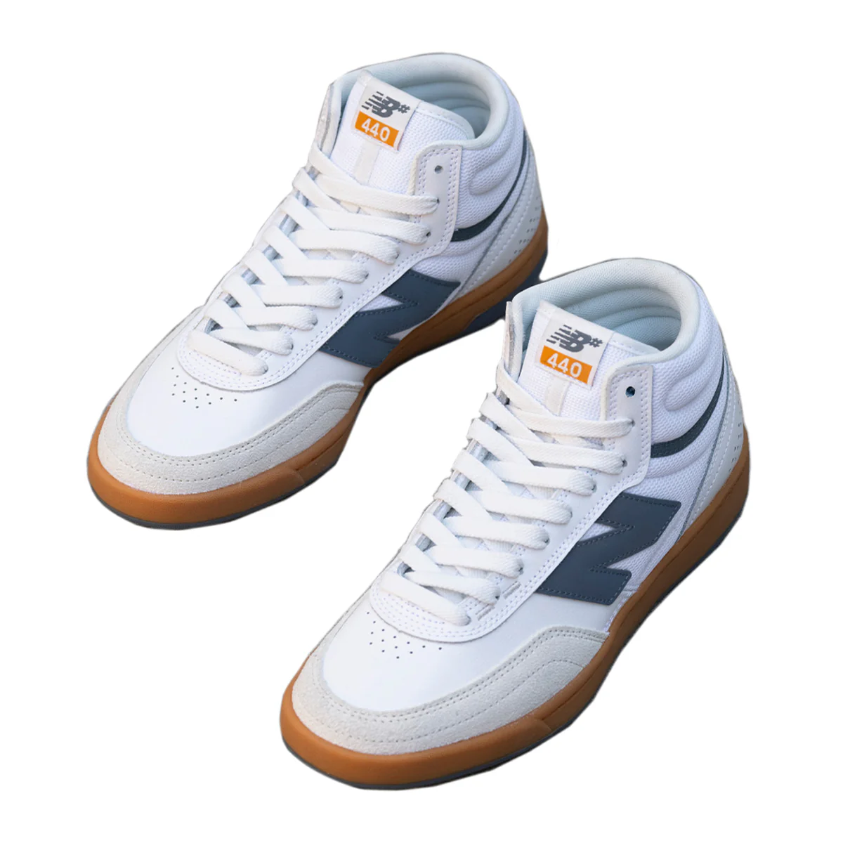 New Balance 440 High V2 - White/Navy/Gum - Image 2