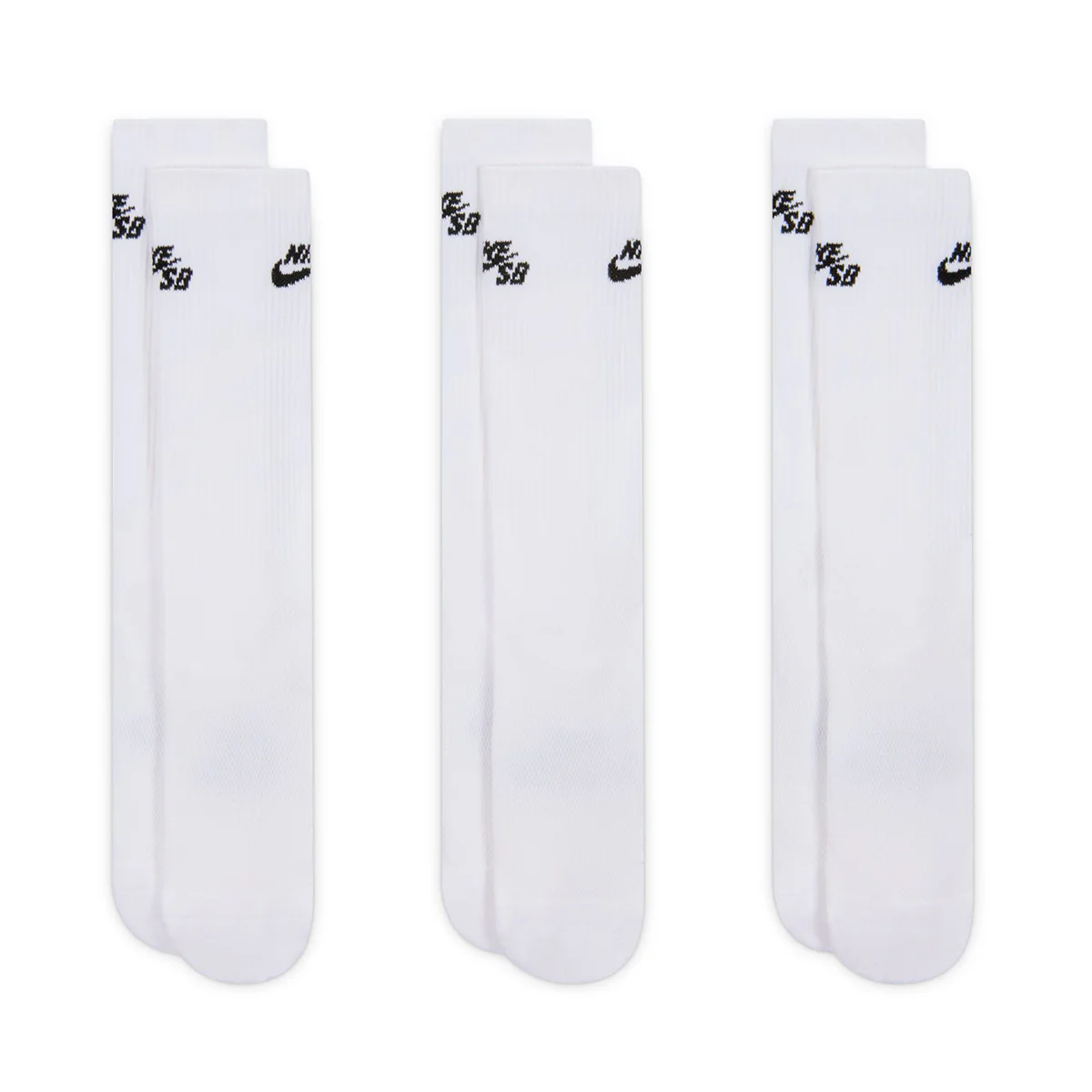Nike SB Everyday Elevated 3-Pack Crew Sock - White - Image 2