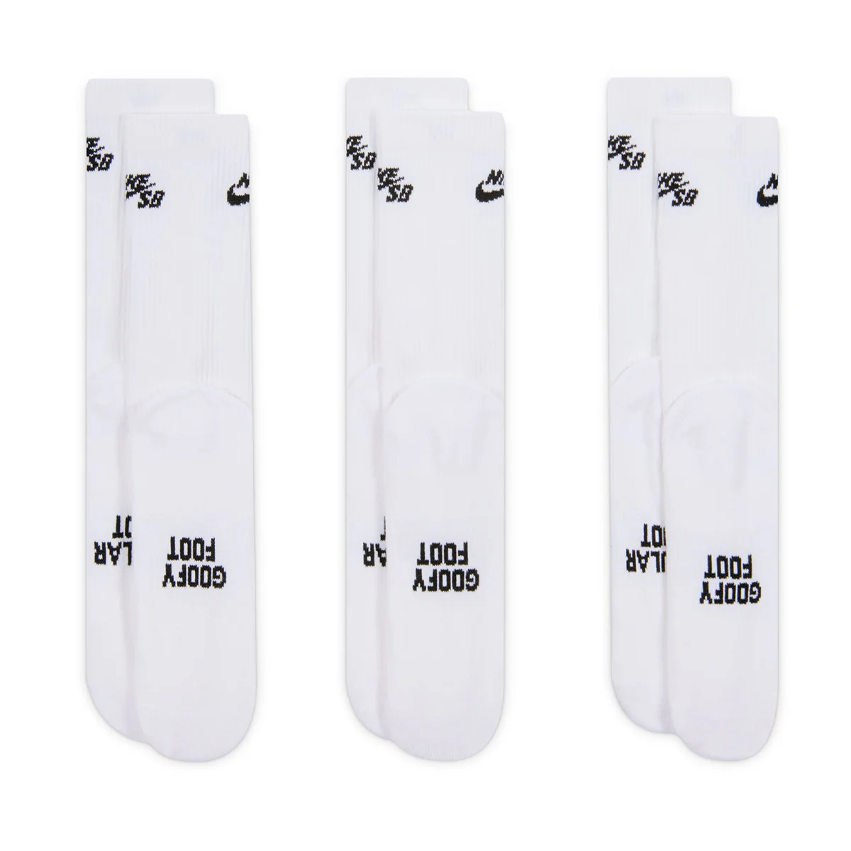 Nike SB Everyday Elevated 3-Pack Crew Sock - White - Image 3