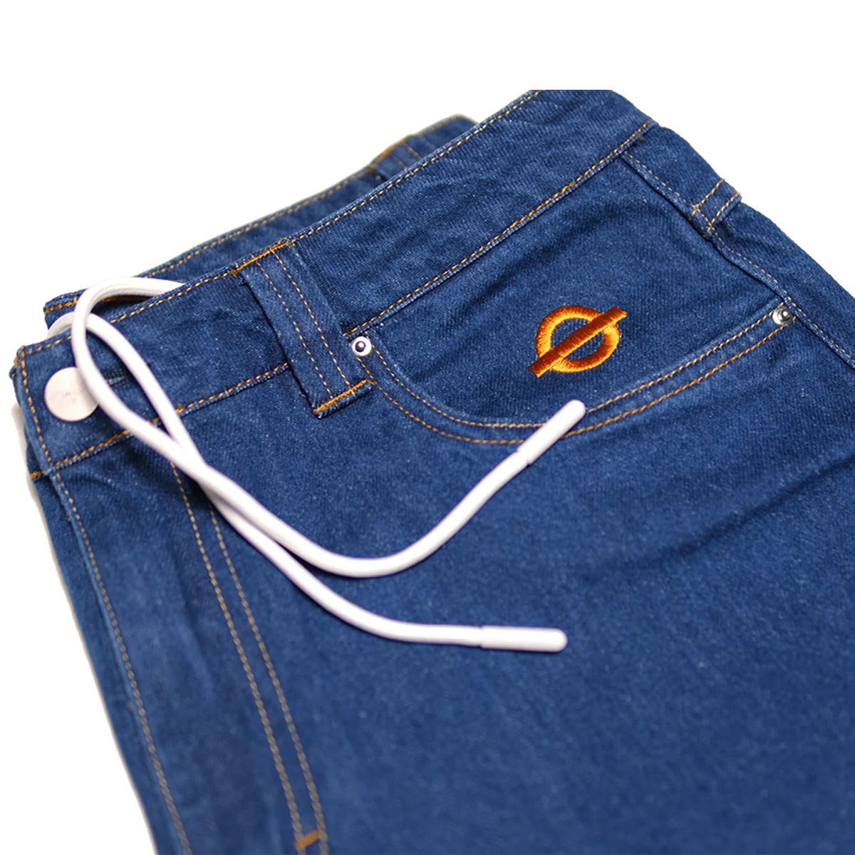 Underground Logo Drawstring Denim  - Indigo Blue - Image 2