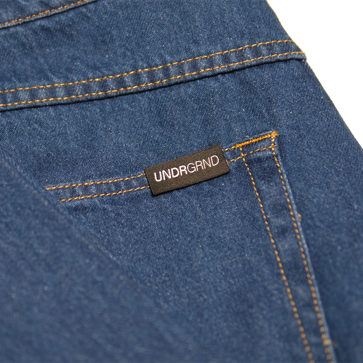 Underground Logo Drawstring Denim  - Indigo Blue - Image 3
